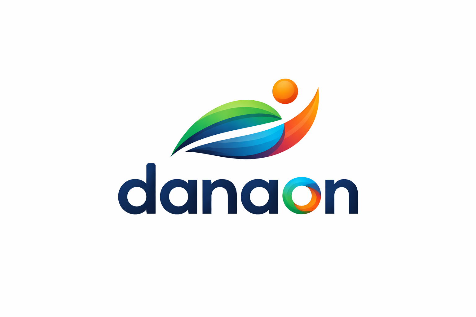 Modern logo with colorful swoosh elements